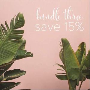 Bundle any THREE items and SAVE 15%